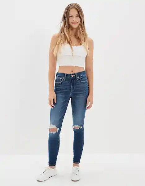 Jean Súper Hi-Rise Jegging Mujer C Azul T-8 LONG American Eagle