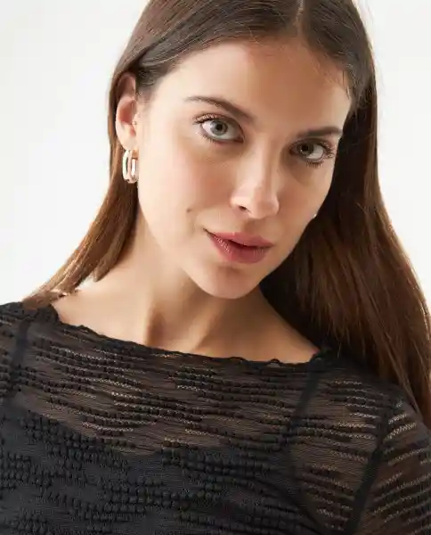 Camiseta Long Top Negro Sombrío Ultraoscuro T. XS Chevignon