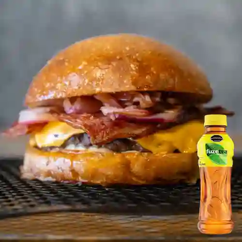 Combo Hamburguesa la Santurrona + Fuze Tea Limón 400ML