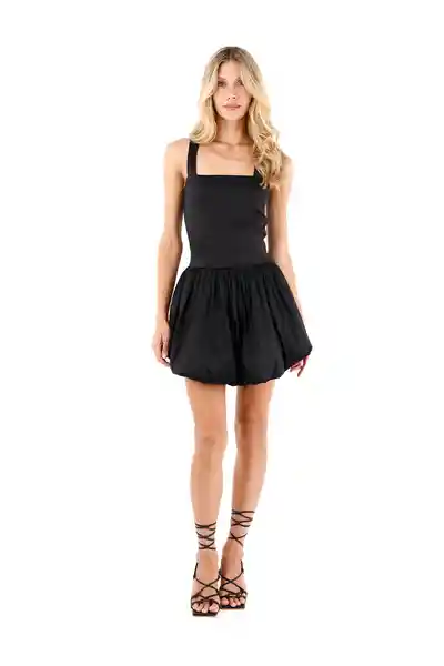 Vestido Corto Ivanna Negro Talla M Mercedes Campuzano