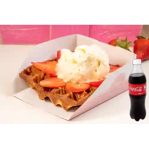 Combo Waffle de Nutella, Helado y 1 Fruta + Coca-Cola
