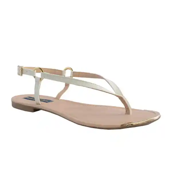 Sandalias Trespuntada Lym Blanco Talla 40