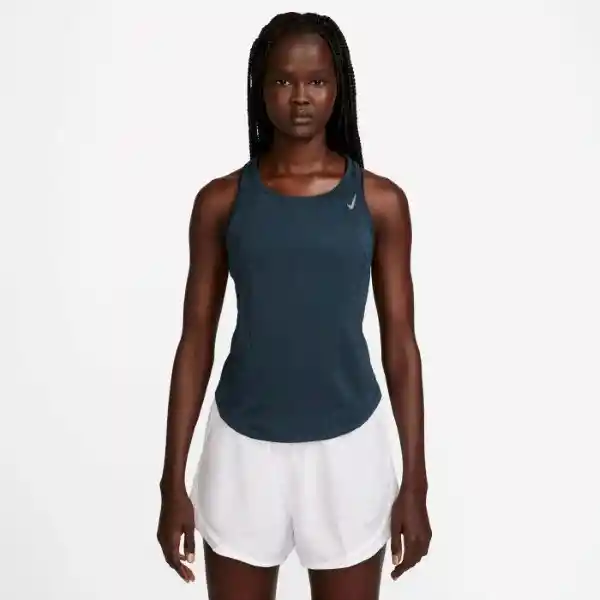 Nike Polera Fast Tank Azul Para Mujer Talla M