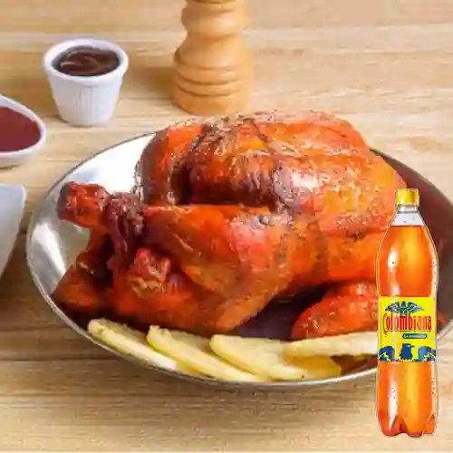 Combo Pollo Asado con Arepa + Colombiana 1.5 L