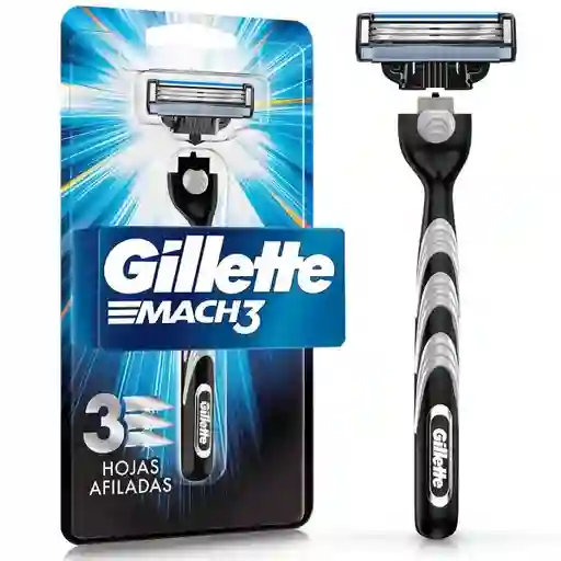 Máquina de Afeitar Gillette Mach3 con 3 Cuchillas para Afeitar la Barba, 1 Ud