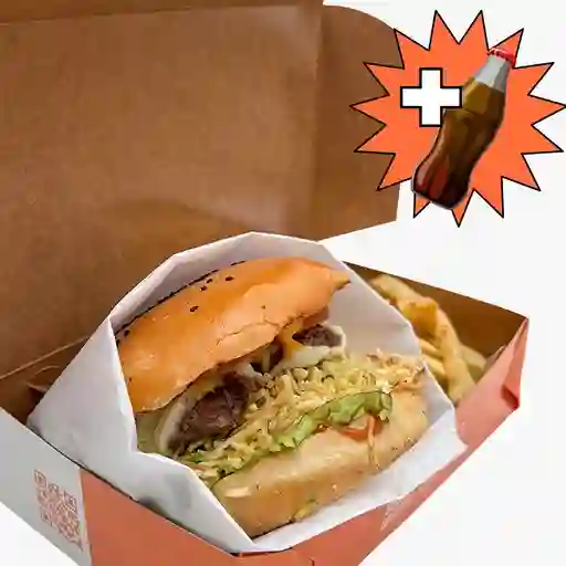 Combo hamburguesa papas y bebida