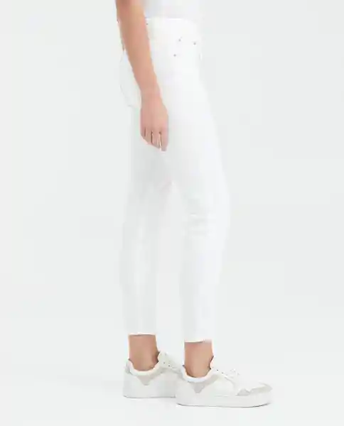 Jean High Rise Cosmo Mujer Blanco Crudo Amento Claro 5 Chevignon