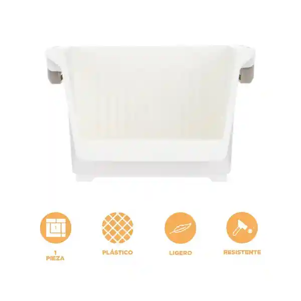 Organizador de Plástico Apilable Blanco S Miniso