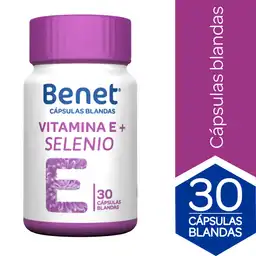 Benet Vitamina E + Selenio en Cápsulas Blandas