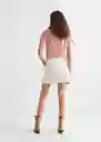 Falda Yoke Off White Talla 19 Teen Niñas Mango