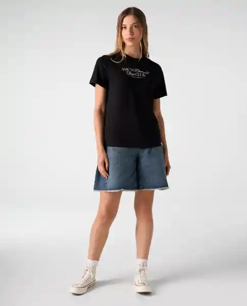 Camiseta Mujer Negro Talla M 602G020_NEG194004 Americanino