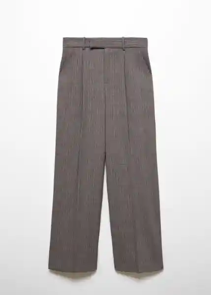 Pantalón Aros Gris Talla 38 Mujer Mango