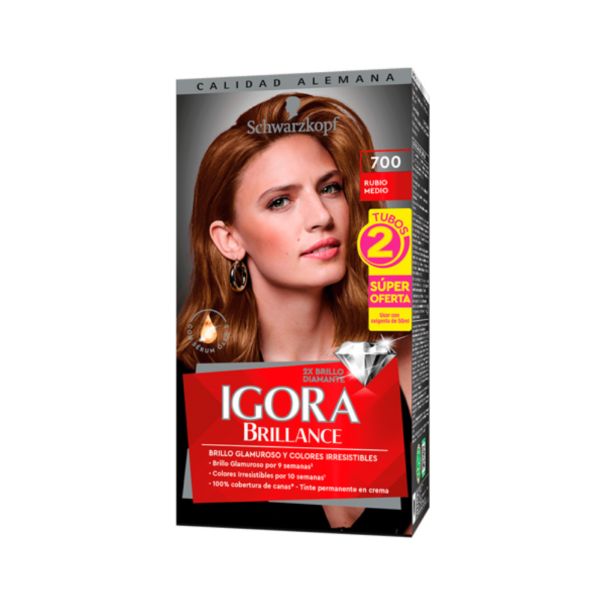 Tinte Igora Brillance 700 Rubio Medio 100 ml