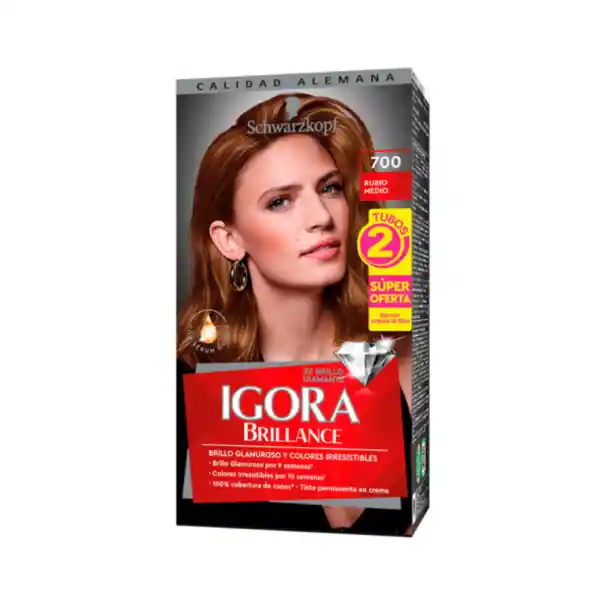 Igora Tinte Brillance Rubio Medio 700 100 mL