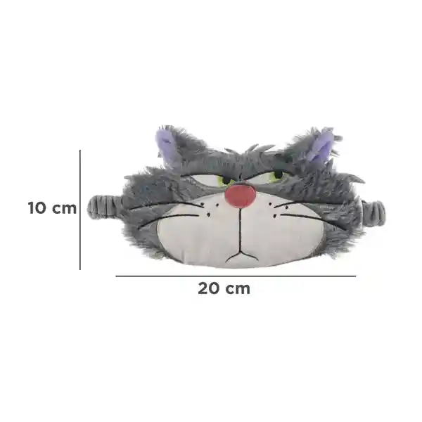 Antifaz Para Dormir Disney Cat Lucifer Peluche Gris Miniso