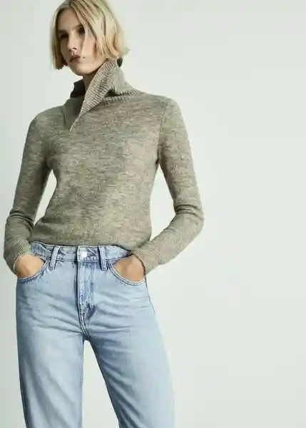 Jean Blanca Tejano Medio Talla 34 Mujer Mango