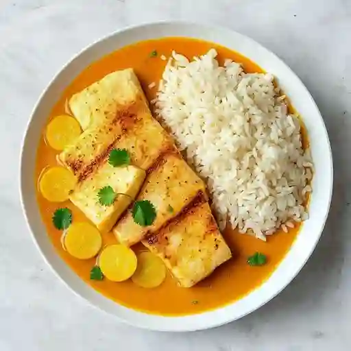 Pesca Del Dia En Salsa De Coco