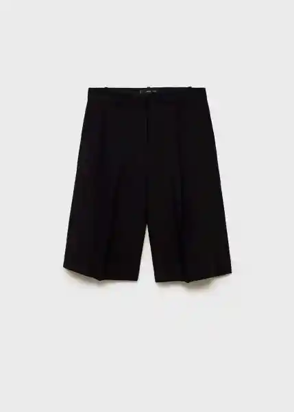 Bermuda Argelia Negro Talla 40 Mujer Mango