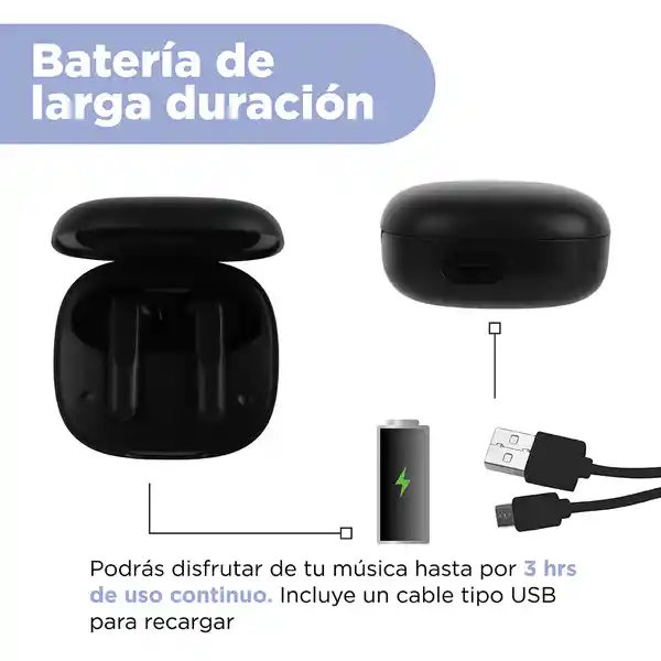 Audífonos Tws Half In-Ear Modelo M2 Serie Negro Miniso