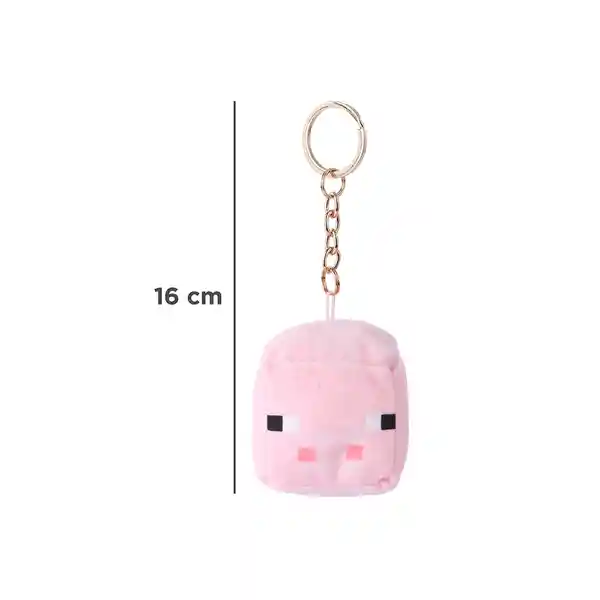 Llavero de Peluche Cerdito Serie Minecraft Miniso