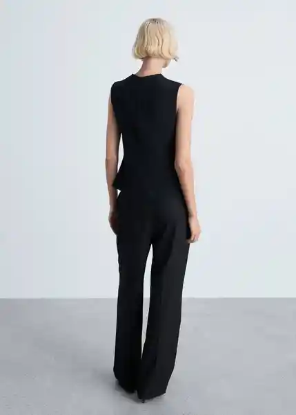 Blusa Area Negro Talla L Mujer Mango