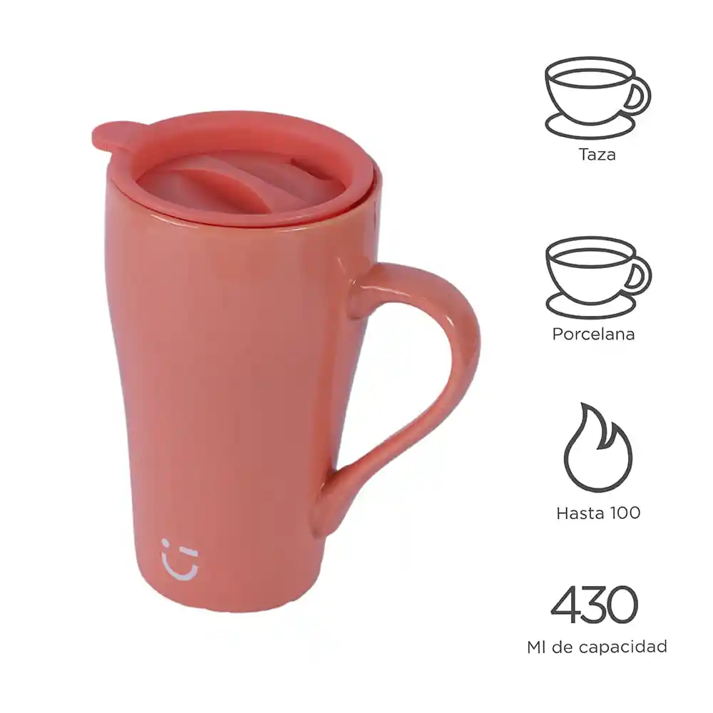 Taza Minimalista de Gran Capacidad Rosa Miniso