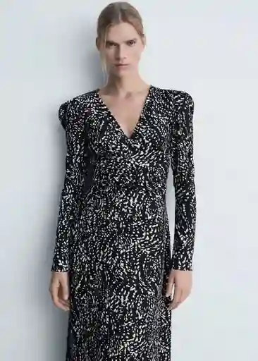 Vestido Sieno Negro Talla M Mujer Mango