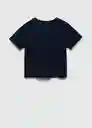 Camiseta Bonne Navy Talla 10 Niñas Mango