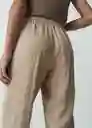 Pantalón Yumi Mujer Beige Polvillo Medio Talla S 532G380 Naf Naf