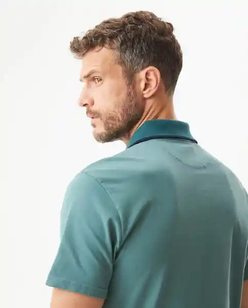 Camiseta Polo Contrast Zip Knob Verde Bodegón T L Chevignon