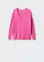 Saco Jersey Lombia Fucsia Talla S Mujer Mango