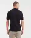 Camiseta Polo Canale Negro Sombrio Ultraoscuro Talla L Chevignon