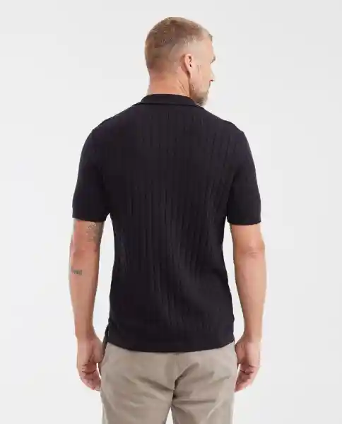 Camiseta Polo Canale Negro Sombrio Ultraoscuro Talla L Chevignon