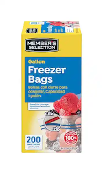 Members Selection Bolsas Gallon Con Cierre Para Congelar - Pricesmart