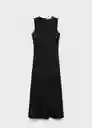 Vestido Letizia Negro Talla M Mujer Mango