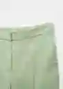 Pantalón Paulica-w Verde Pastel Talla S Mujer Mango