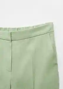Pantalón Paulica-w Verde Pastel Talla S Mujer Mango