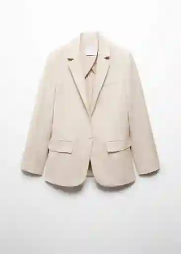 Blazer Americana Gina Crudo Talla M Mujer Mango