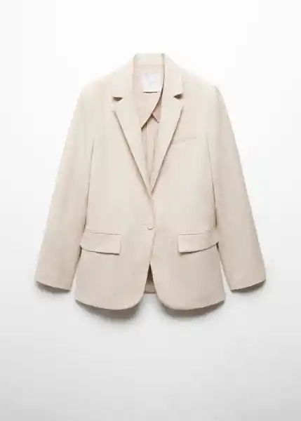 Blazer Americana Gina Crudo Talla M Mujer Mango