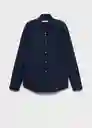 Camisa Play Navy Talla M Hombre Mango