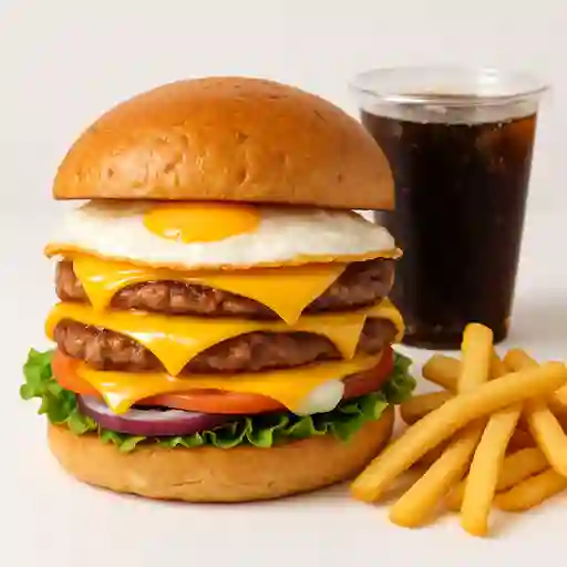 Hamburguesa Rocker en Combo.