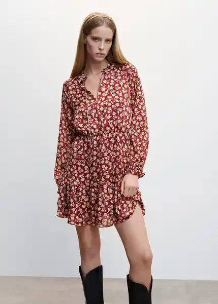 Vestido Pandora Rojo Talla L Mujer Mango