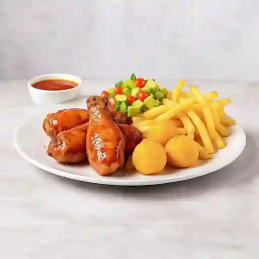 4 Alitas En Salsa Bbq