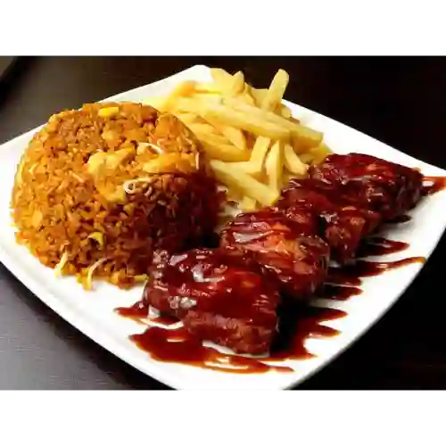 Arroz Chico con Costillas Bbq