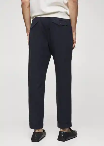 Pantalón Delave Navy Talla 42 Hombre Mango