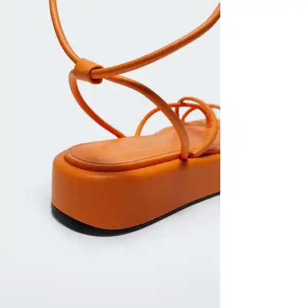 Sandalias Tube Naranja Talla 39 Mujer Mango