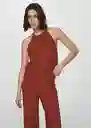 Pantalón Matilda Terracota Talla S Mujer Mango