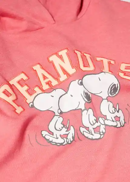 Buzo Sudadera Peanuts Coral Talla 14 Niñas Mango