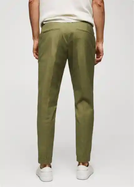 Pantalón Trevi Khaki Talla 40 Hombre Mango