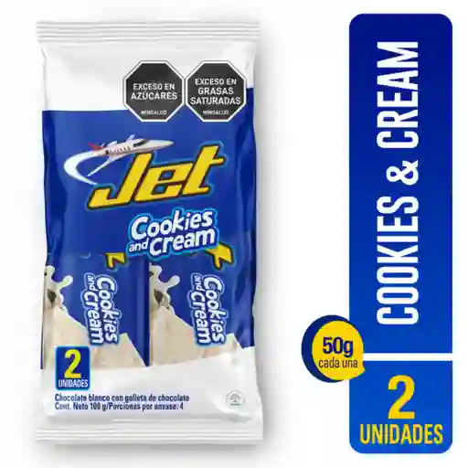 Jet Chocolate Blanco Sabor a Cookies and Cream